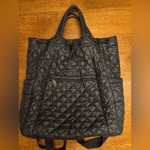MZ Wallace Black Quilted Backpack